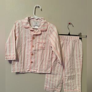 Petite Plume x The Colony Hotel Pink Striped Kids Pajamas